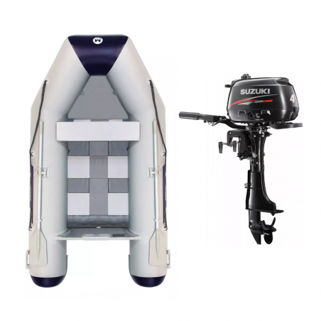 Pack annexe Roll Up 250 Orangemarine + Moteur DF 4CV 4T arbre court Suzuki