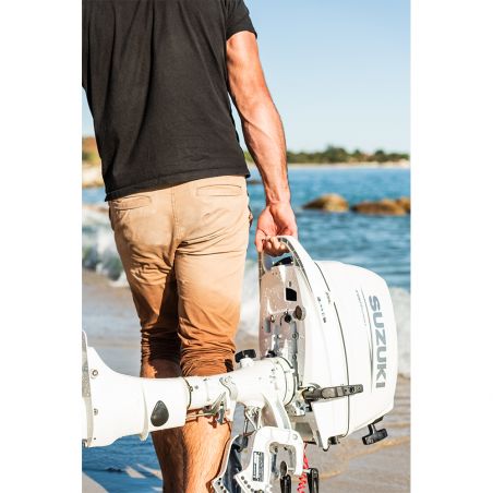 Moteur hors-bord 4T SUZUKI 6cv arbre court BLANC