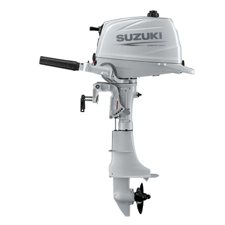 Moteur hors-bord 4T SUZUKI 6 cv arbre long BLANC