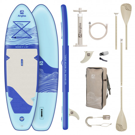 PADDLE GONFLABLE AIRGLISS MOON 11.0 JUSQU'A 2 PERSONNES (max. 170kg)