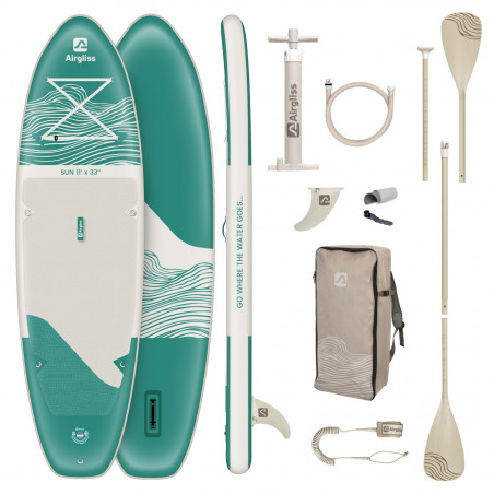 PACK PADDLE GONFLABLE AIRGLISS SUN 11.0 JUSQU'A 2 PERSONNES (max. 170kg)
