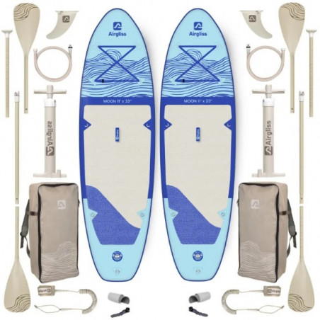 PACK DUO PADDLE GONFLABLE AIRGLISS MOON 11.0