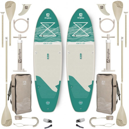 Pack Duo PADDLE GONFLABLE AIRGLISS SUN 11.0