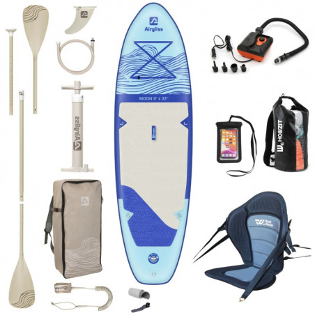 Pack convertible Paddle-Kayak Gonflable Airgliss Moon 11.0