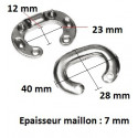 Maillon chaine galvanisé