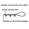Serre câble étrier 10 mm - ORANGEMARINE