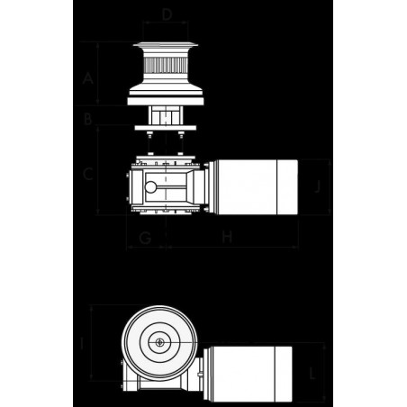 Cabestan T1700 12V 1700W en aluminium - LOFRANS'