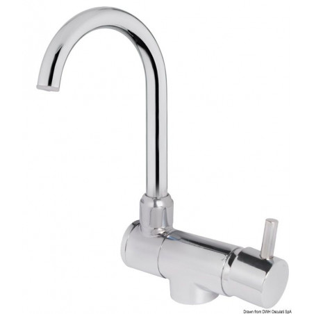 Robinet rabattable avec mitigeur série Slim eau chaude/froide - OSCULATI