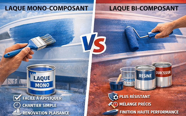 Laque monocomposant ou bi-composant